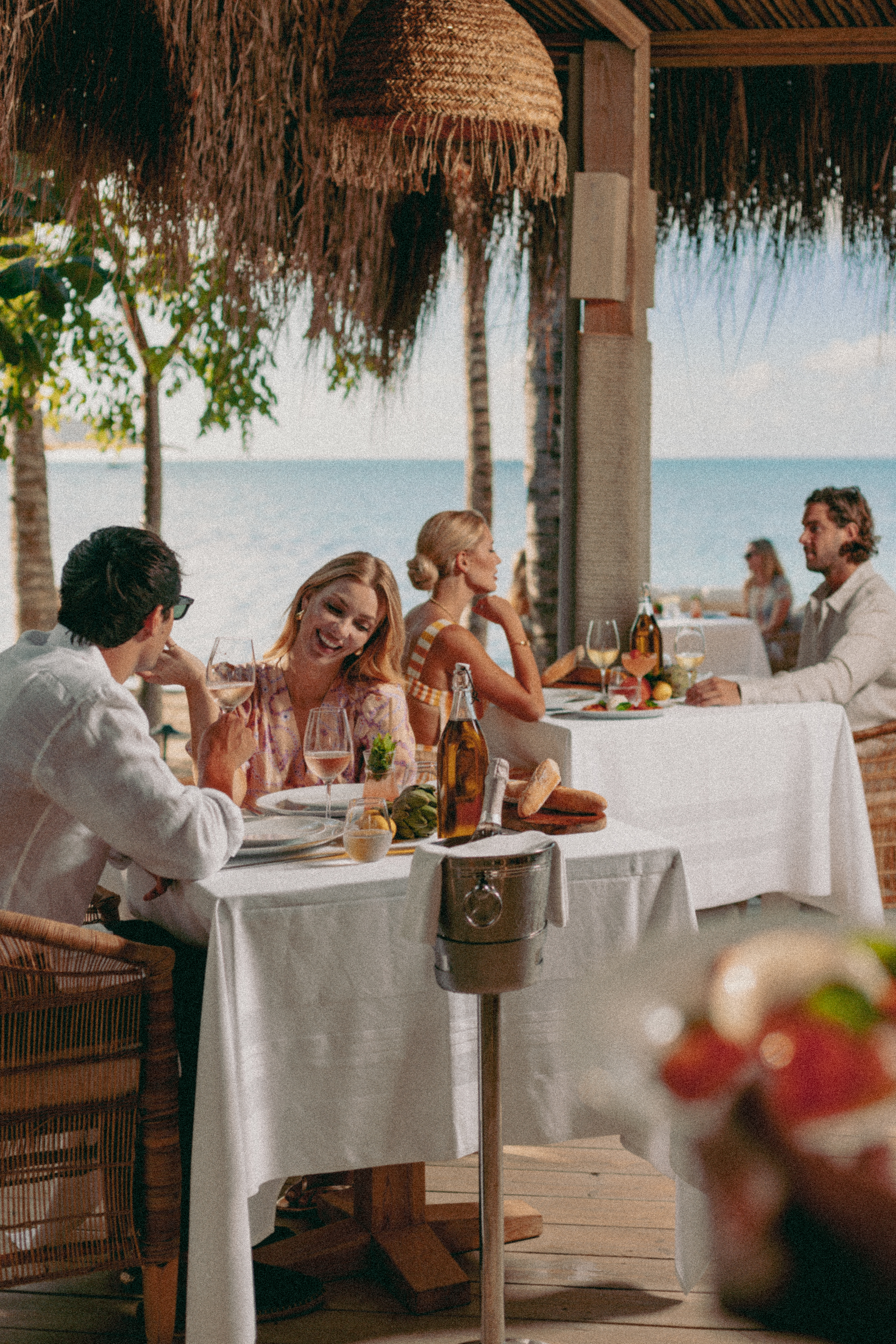 Elegant Beachfront Dining Setup