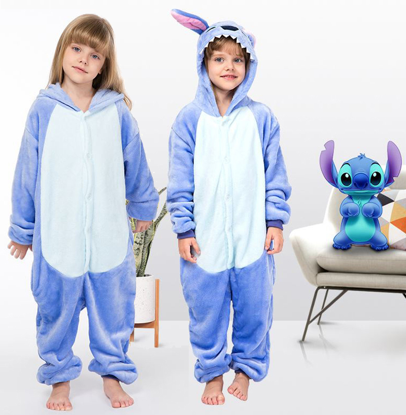 Costume Pigiama Animale Blu 3-10 anni