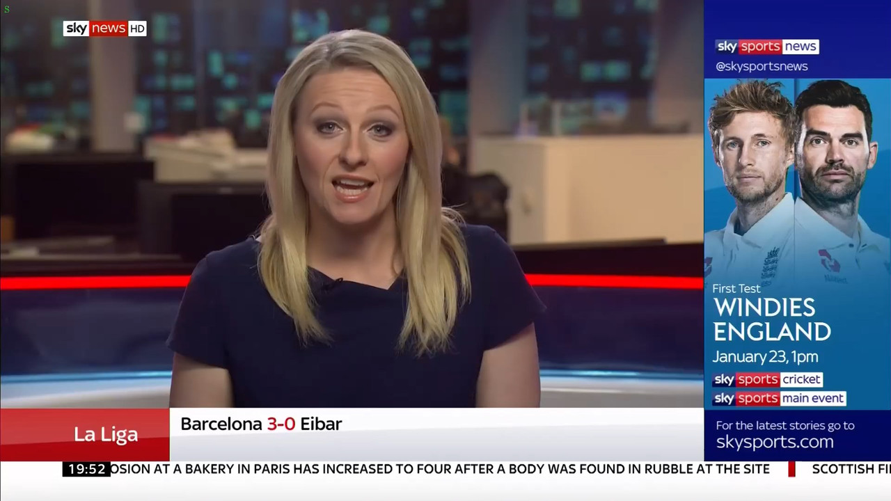 13 January - 19.30.00 - Sportsline. Sky News presents the news a
