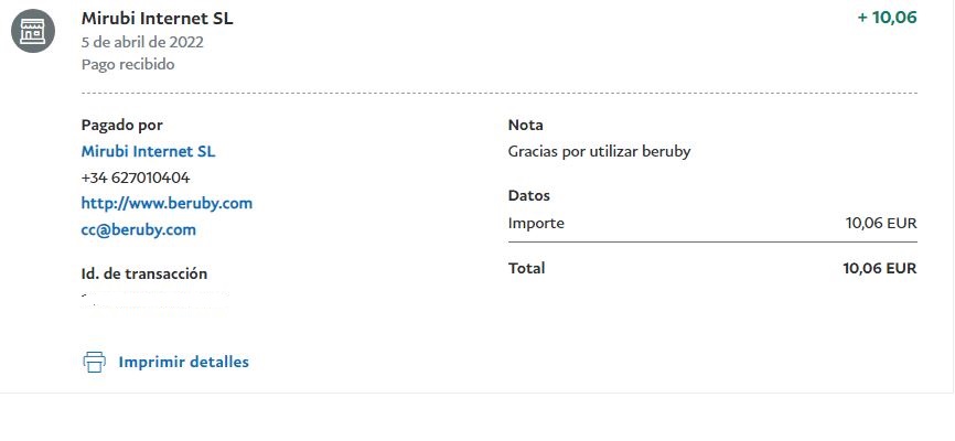 95º Pago de Beruby de 10.06 Euros Beruby95-Pago050422