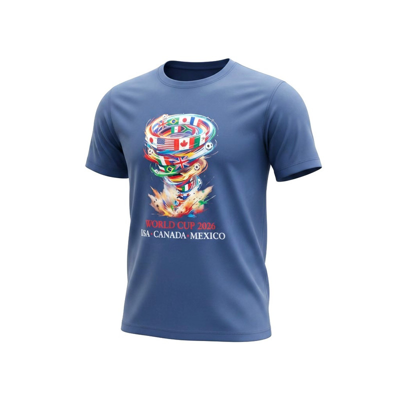 World Cup 2026 Tornado Soccer Tee – Blue Edition