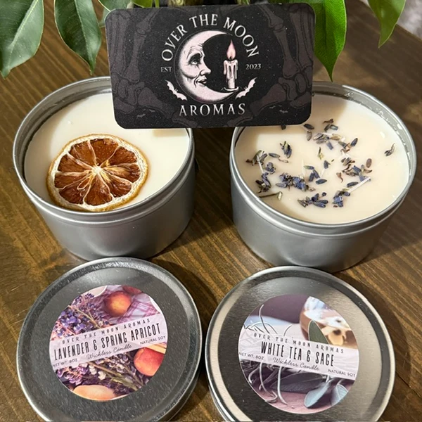 Over the Moon Aromas Wickless Candles
