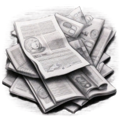 a pile of newspapers