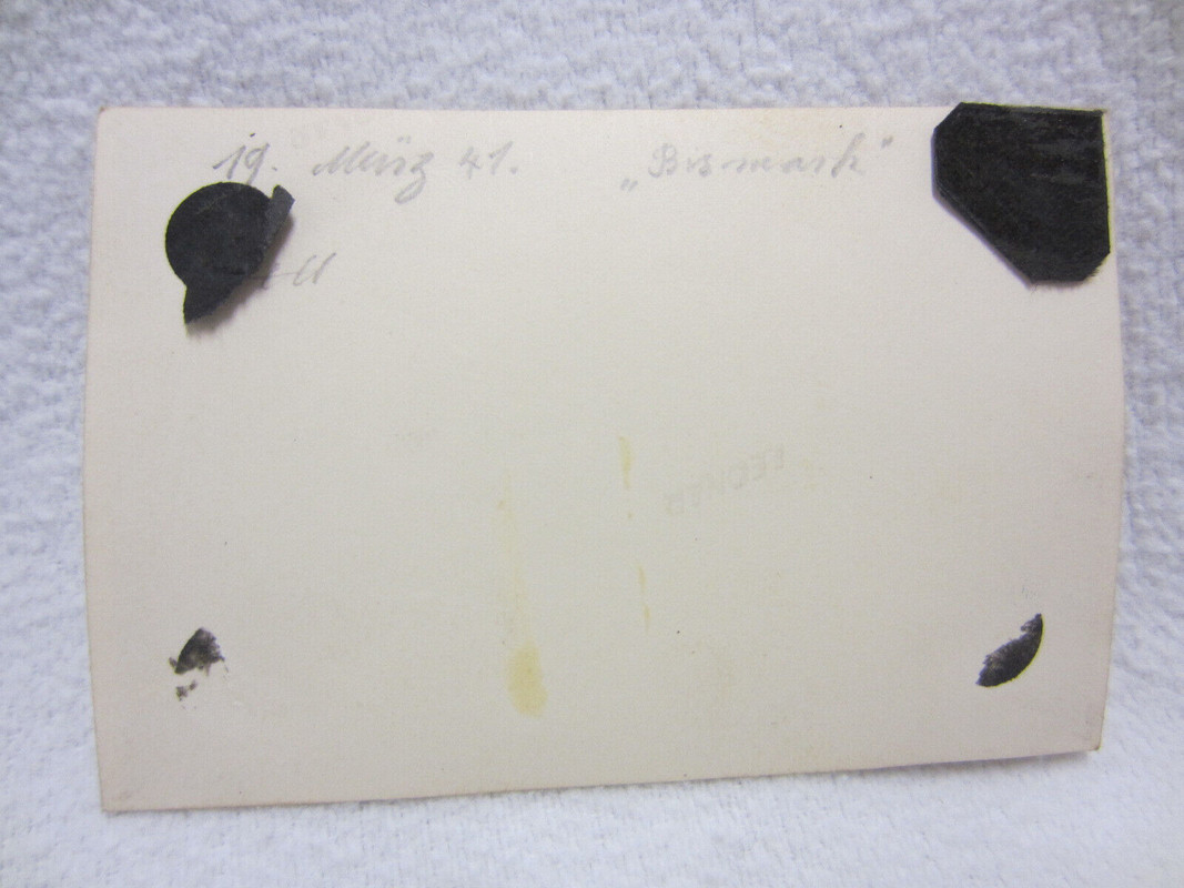 FOTO - Kriegsschiff - Schlachtschiff -BISMARCK- - Bemalung - 19.3.41 Ostsee - 2 (1)