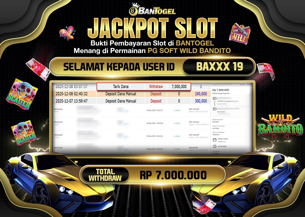 BUKTI JACKPOT LUNAS BANTOGEL