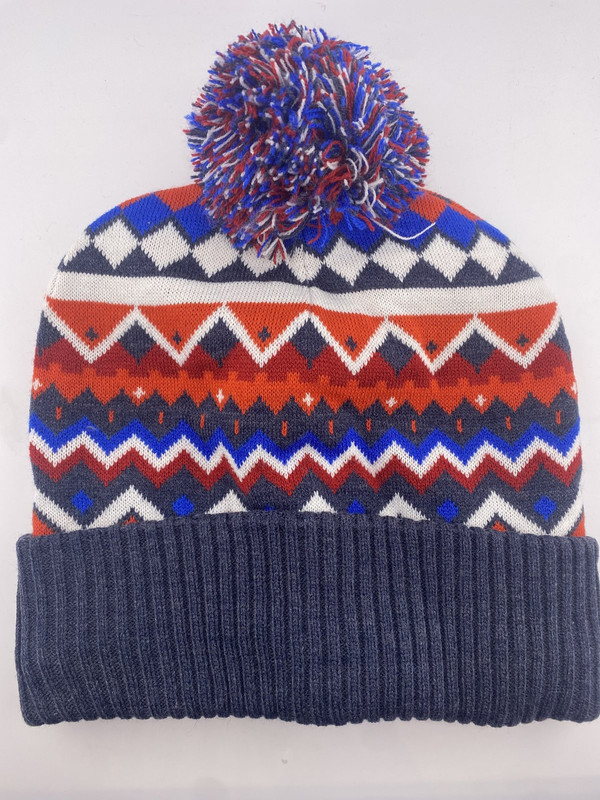 LANDS END 503944 5858670 MULTICOLOR FLEECE LINED KNIT WINTER BEANIE