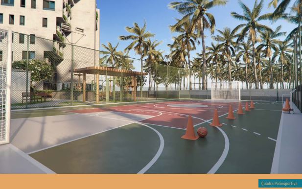 Quadra poliesportiva do Essenza Paiva para prática de esportes e lazer