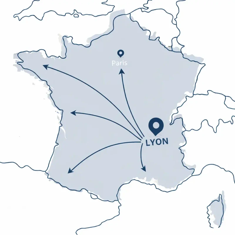 Carte de la France – couverture nationale