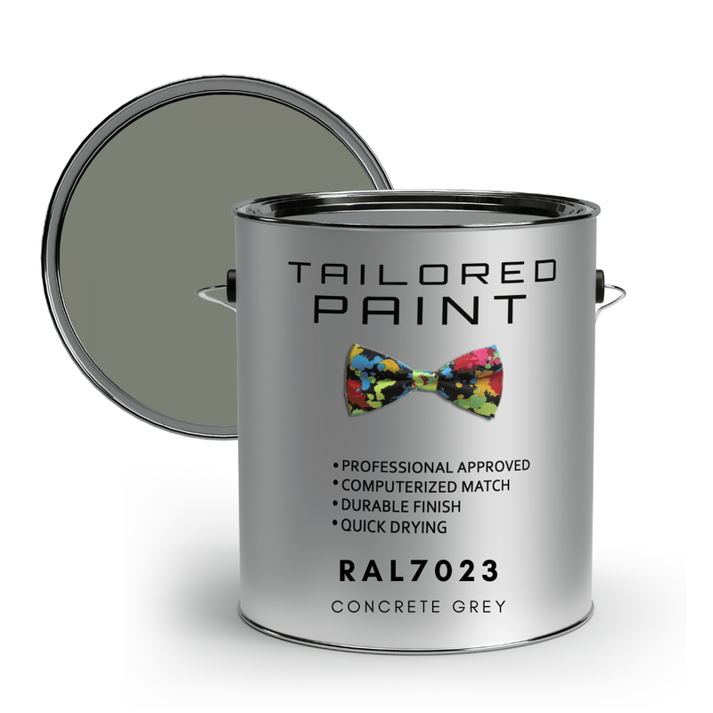 RAL7023 Concrete Grey Direct To Metal 2k Brush or Spray On Paint MATT Smooth