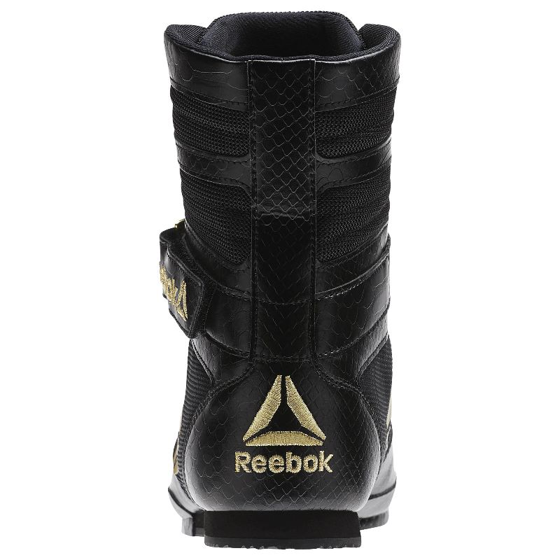 reebok boxing boots black and gold