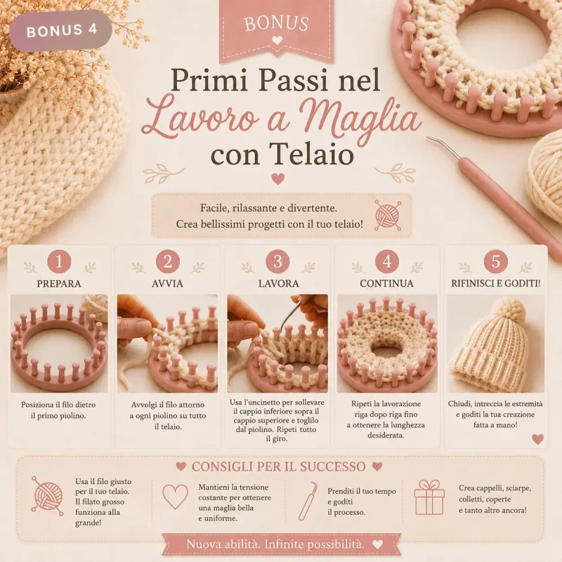 I primi passi con il telaio da maglia