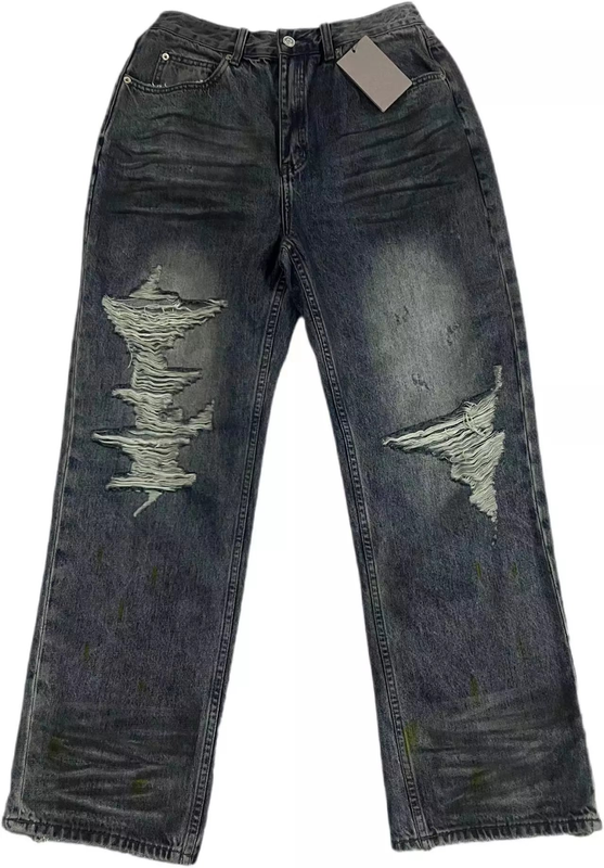 Balenciaga Pantalón Denim Destroyed