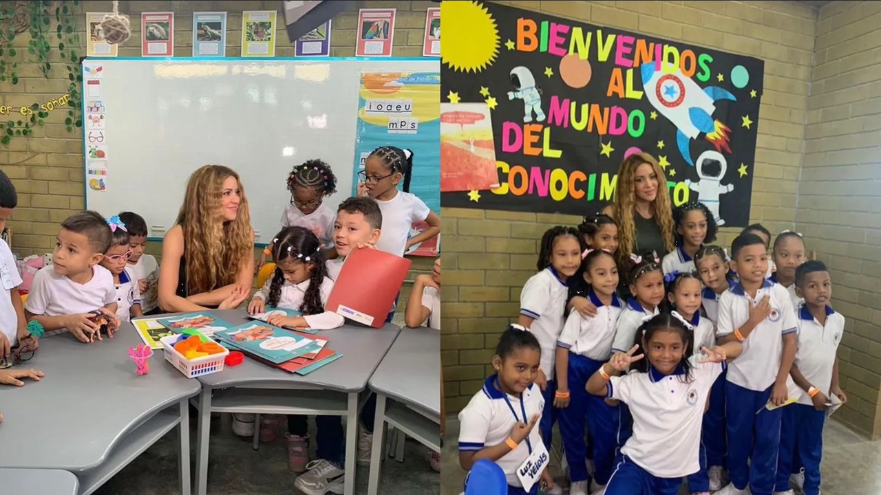 Shakira inaugura una escuela en un barrio peligroso de Barranquilla
