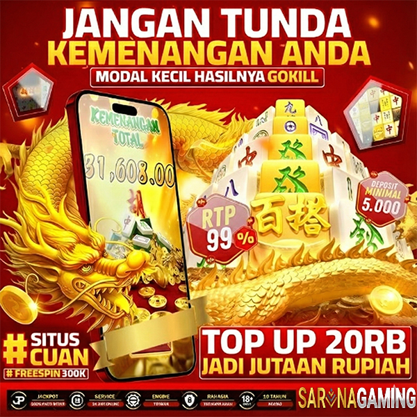 SARANAGAMING ✈️ Bandar Slot Gacor Online Resmi & Link Bermain Hari Ini