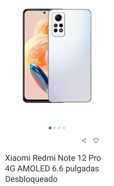Liverpool: Xiaomi Redmi Note 12 Pro 4G AMOLED 6.6 pulgadas Desbloqueado mejor precio que en Walmart y Bodega Aurrera