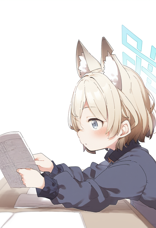 depth of field, 1girl, kanna (blue archive), short hair, {{artist_ yukie (kusaka s-3446369684