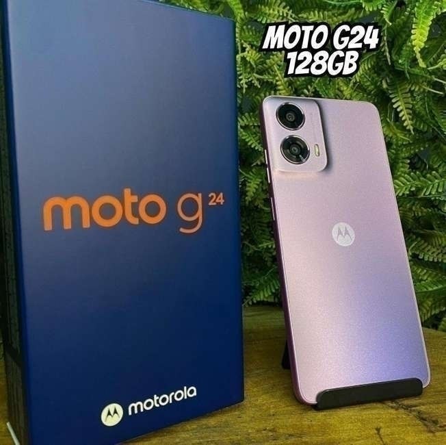 Smartphone Motorola Moto g24-128GB 8GB (4GB RAM+4GB Ram Boost) AI Camera 50MP Night Vision Rosa