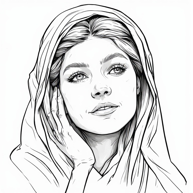 Madonna-l-Line-drawing-natural-(64)