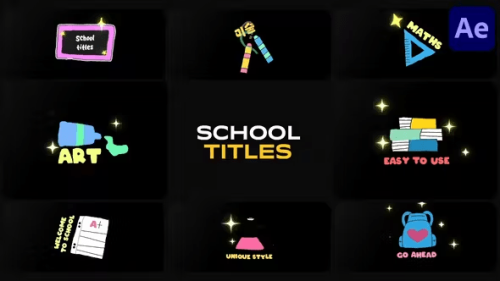 Videohive - Colorful School Titles for After Effects - 51884027