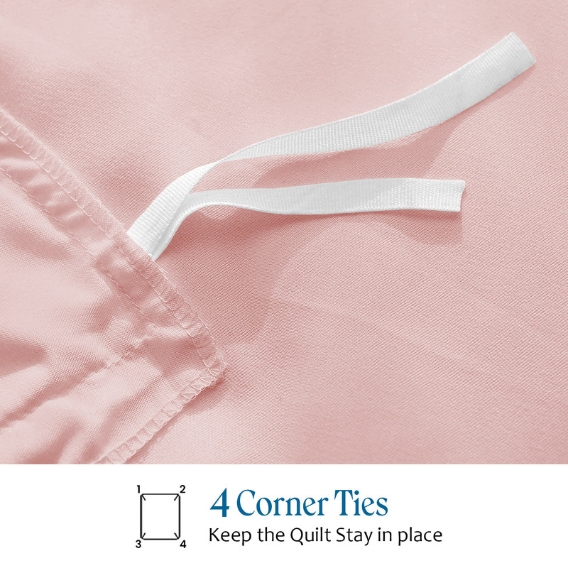 Picture of 1000 TC 100% Egyptian Cotton 1-Pc  Duvet Cover Zipper Closur Ultra Soft Durable and Fade Resistant Color Blush Pink Solid size Twin/Twin Xl