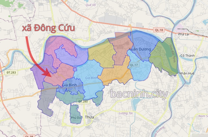 Bản đồ quy hoạch sử dụng đất xã Đông Cứu, huyện Gia Bình, Bắc Ninh đến năm 2030 (đã phê duyệt)