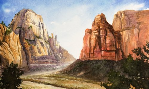 The Virtual Instructor - Desert Landscape with Watercolor