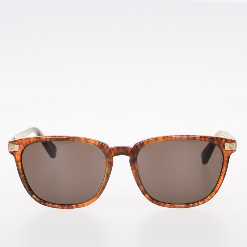 Ermenegildo Zegna Men Tortoise Shell Sun Glasses Brown Men Sungl