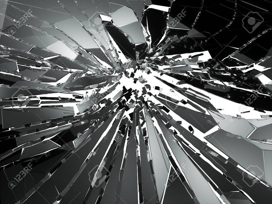 66480278-pieces-of-broken-or-shattered-glass-on-white-3d-renderi