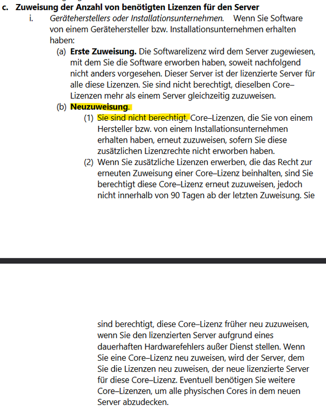 Windows Server 2025 Lizenzbedingungen