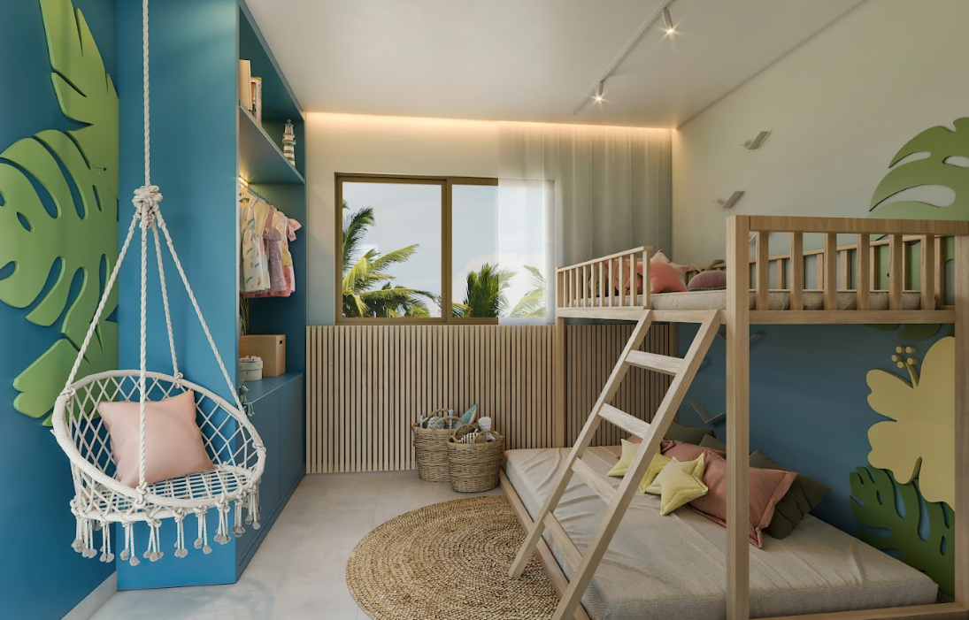 Suíte infantil decorada do apartamento decorado