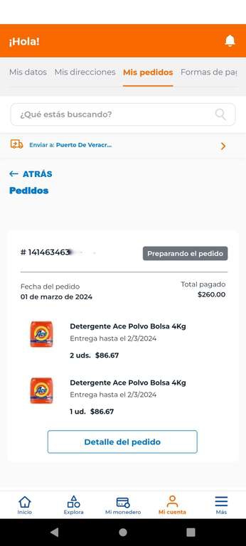 Chedraui: 3x2 Detergente en polvo ace 4 kg