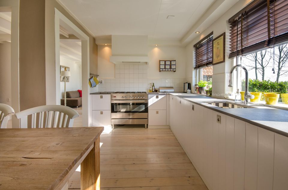 Modern kitchen gadgets flat lay 2025