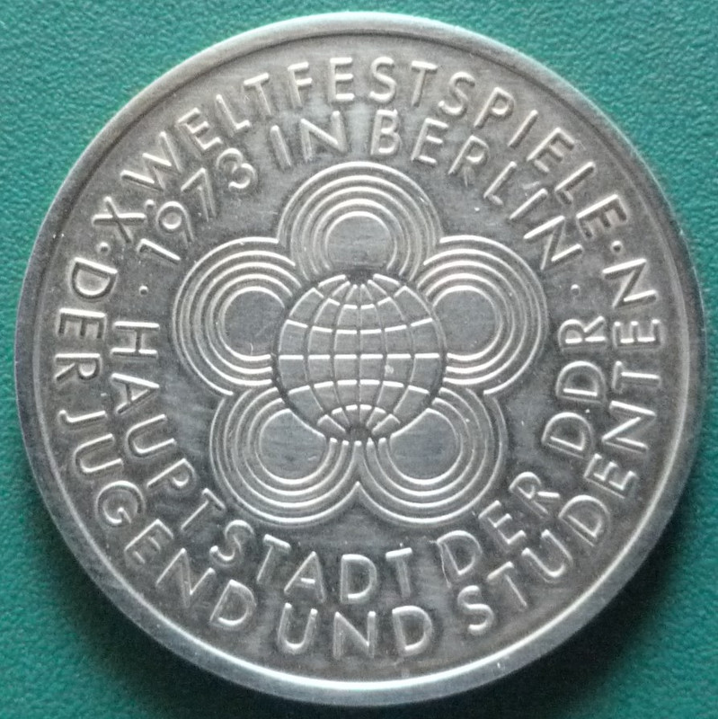 10 Marcos. República Democrática Alemana (1973) Festival Mundial de la Juventud RDA-10-Marcos-1973-Festival-de-la-Juventud-rev