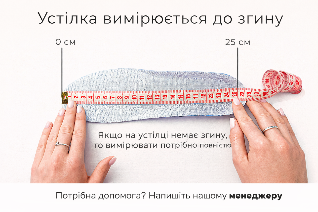 Як виміряти устілку та стопу