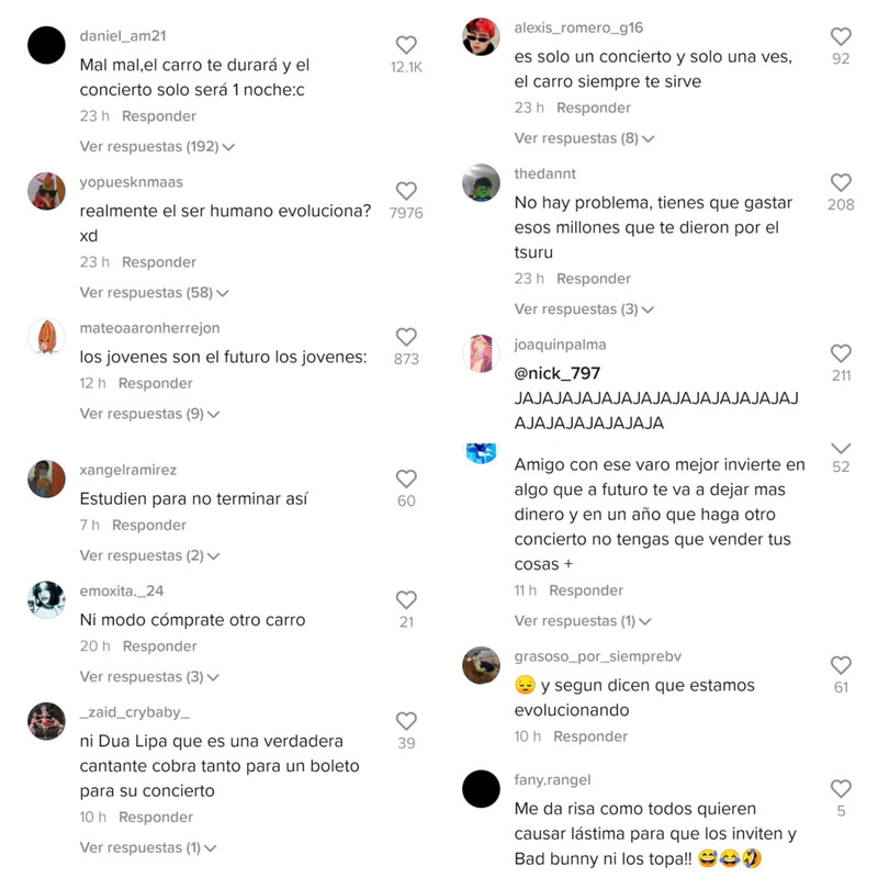 Joven vende su Tsuru para ver a Bad Bunny en la CDMX; se queda sin boleto