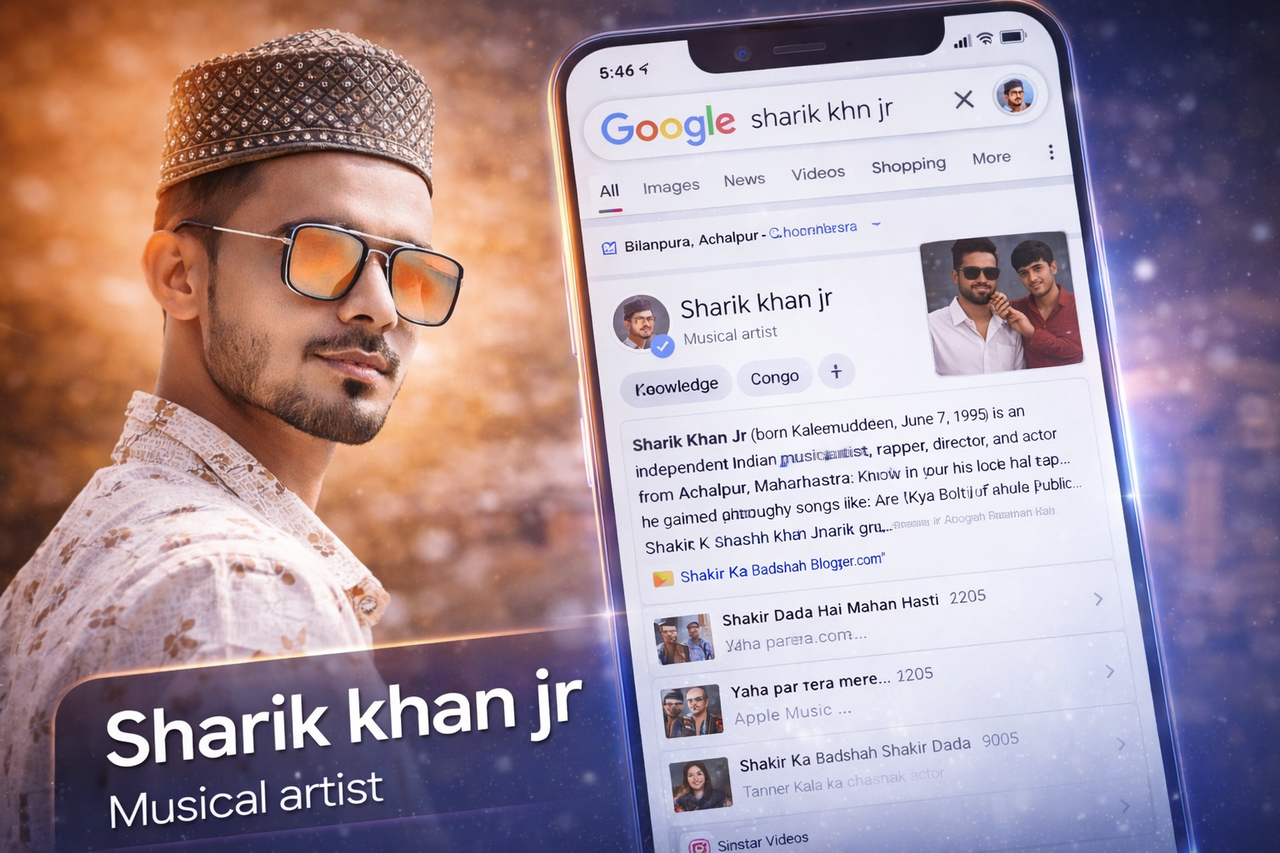 Sharik Khan Jr search results mobile Google visibility knowledge panel appearance India artist SEO