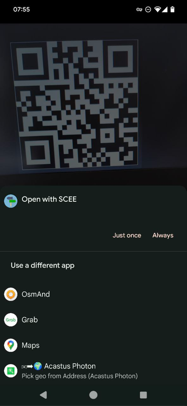 QR intent