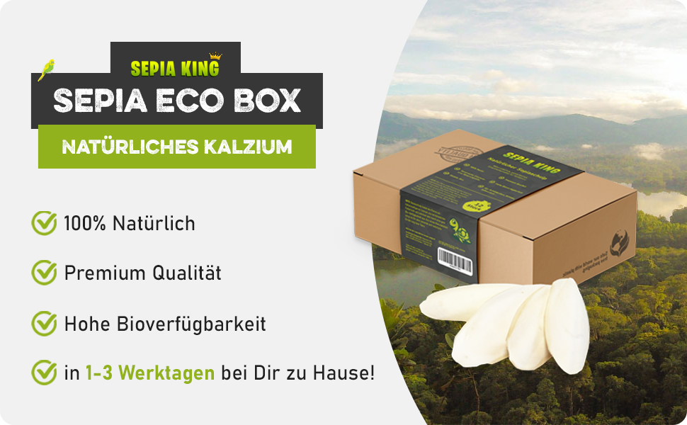 Sepia King Sepiaschalen mit den Vorteilen