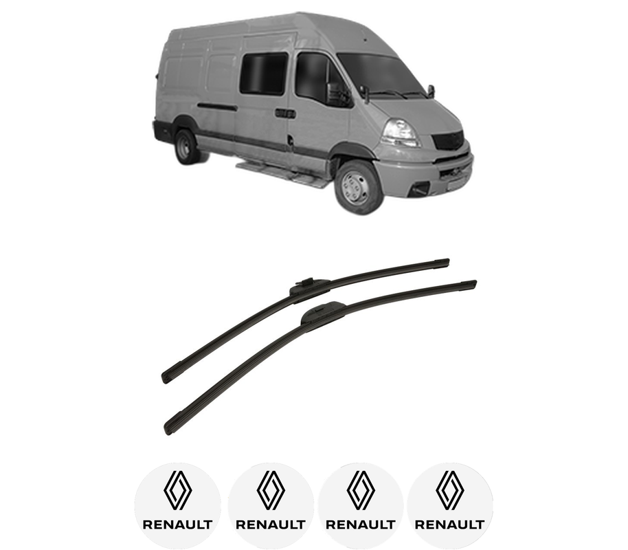 Set stergatoare auto RENAULT MASCOTT Van (FH_) din 1999-2004, pentru parbriz auto, 2 bucati, Bosch Aerotwin Retro Truck, din cauciuc siliconat rezistent, 4 Stickere Auto RENAULT