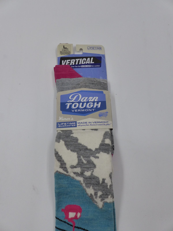 DARN TOUGH WOMENS VERTICAL OVER THE CALF YETI SOCKS SIZE LARGE