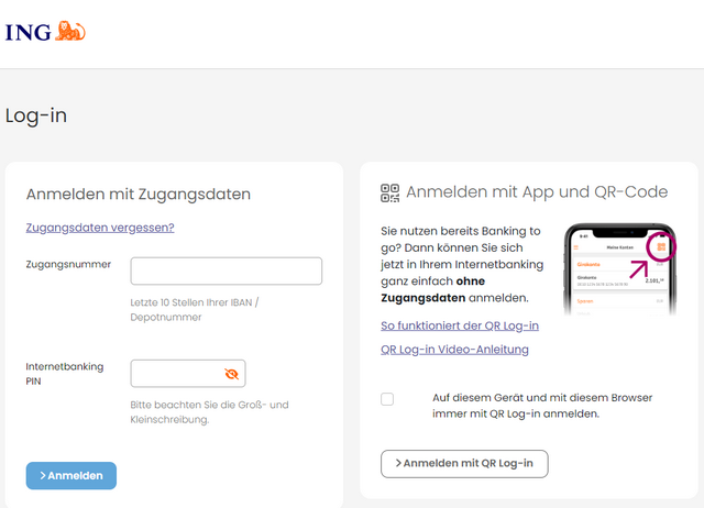 Ing Phishing-Seite Ing Phishing-Seite