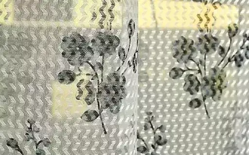 PREMIUM FLORAL NET PRINT CURTANS,SET OF 1 Color 2 (R706)