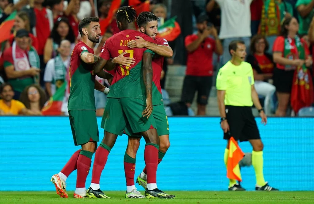 Portugal celebrating the victory
