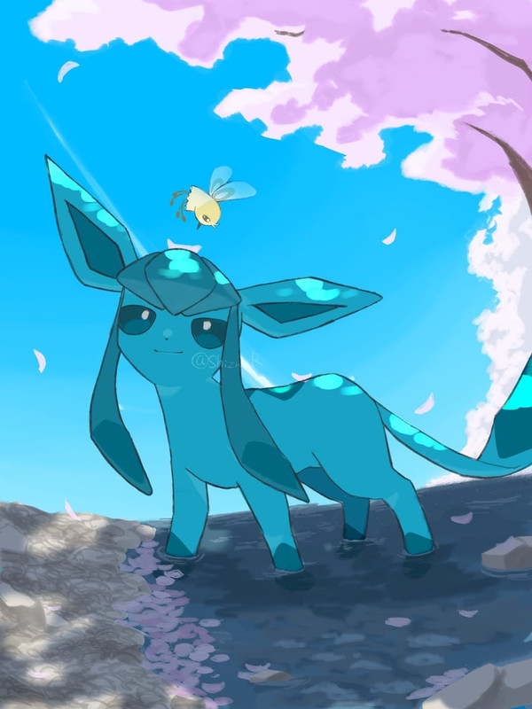 glaceon-and-cutiefly-pokemon-drawn-by-sh