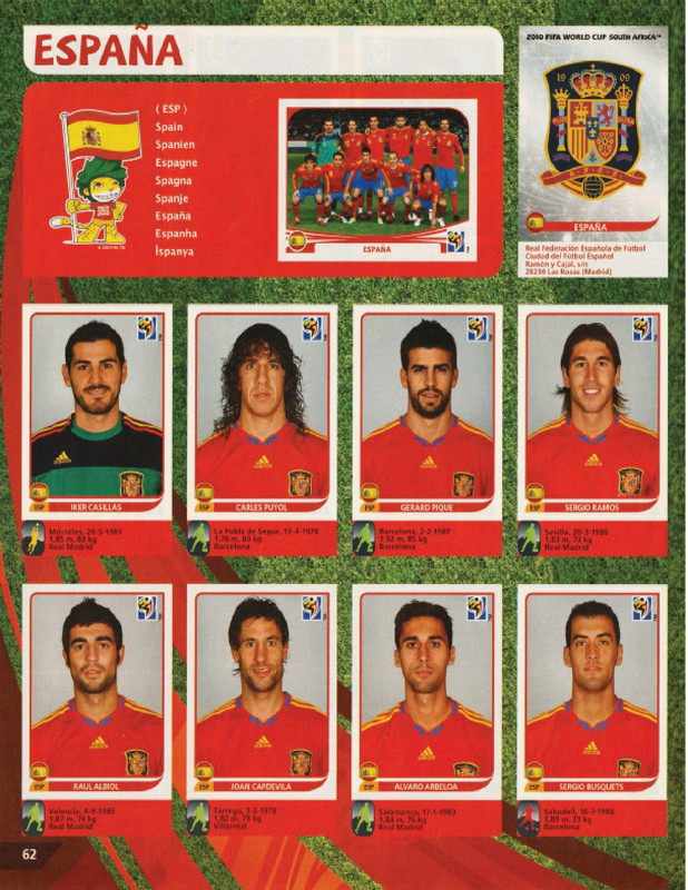 Album Panini Sudáfrica 2010-62