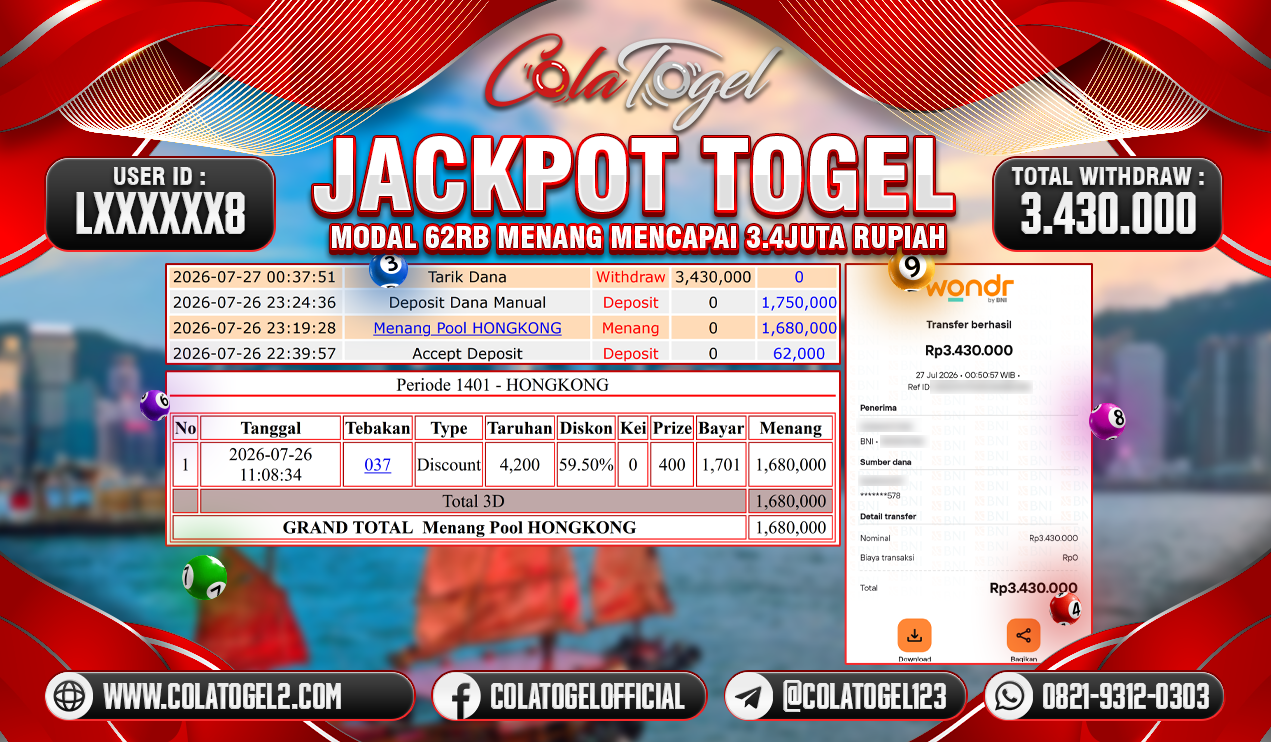 JACKPOT HONGKONG LOTTO!!