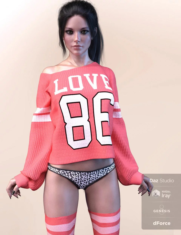 dforce x fashion print sweater outfit for genesis 8 females 00 m