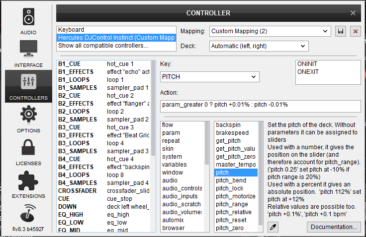 Instinct & VirtualDJ pitch mapping problem