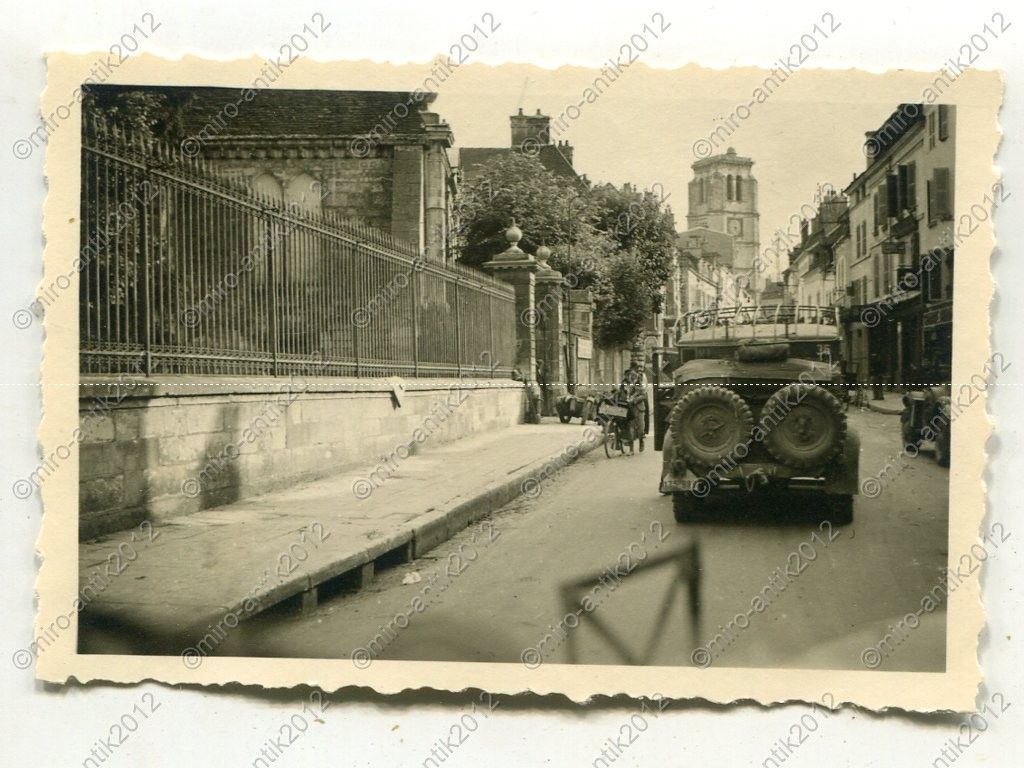 Foto, Wehrmacht, PKW, Einsatz in Chalon-sur-Saôn