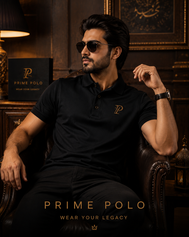 Prime Polo Black | Premium PK Cotton Polo